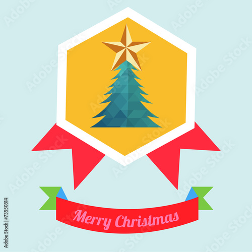 Christmas Illustration over color background