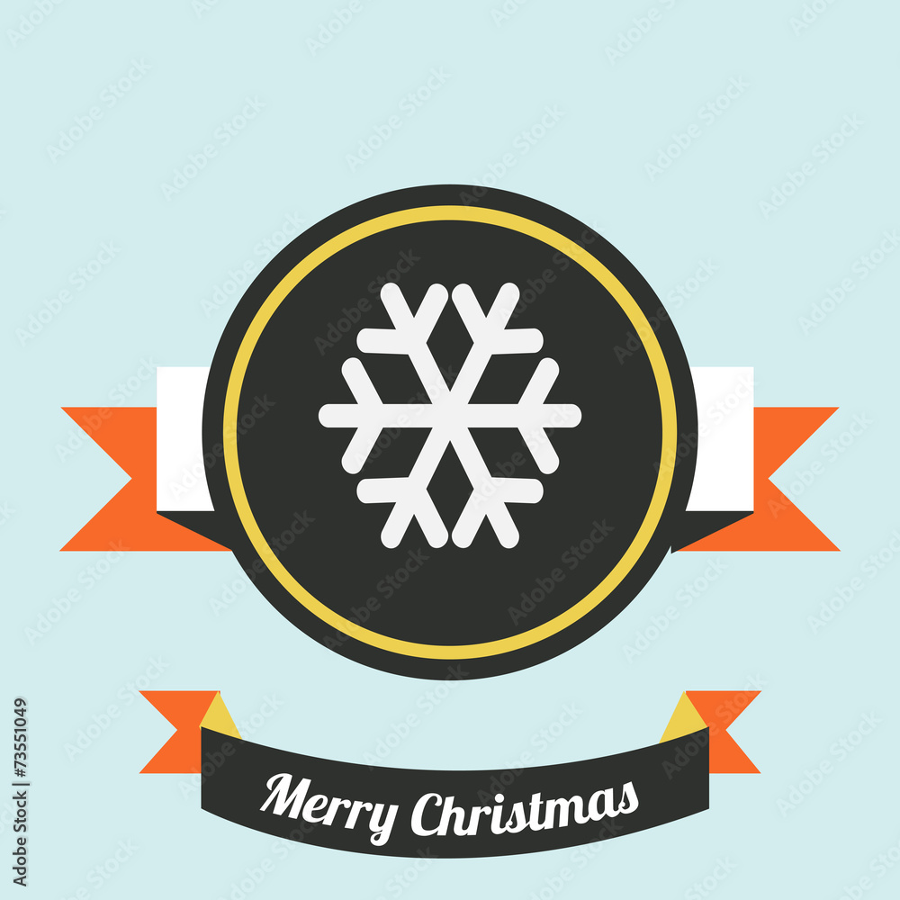 Christmas Illustration over color background