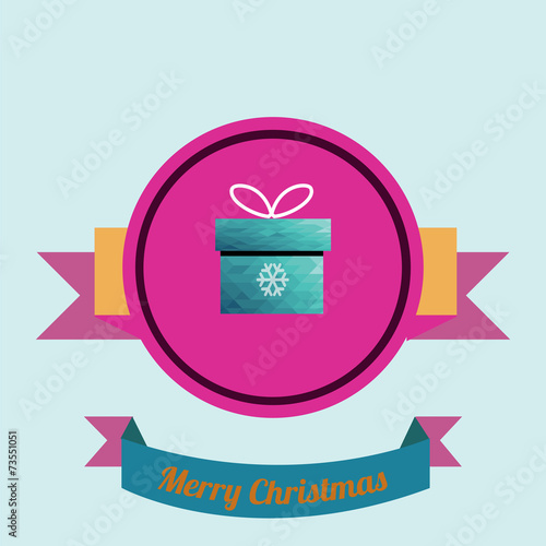 Christmas Illustration over color background