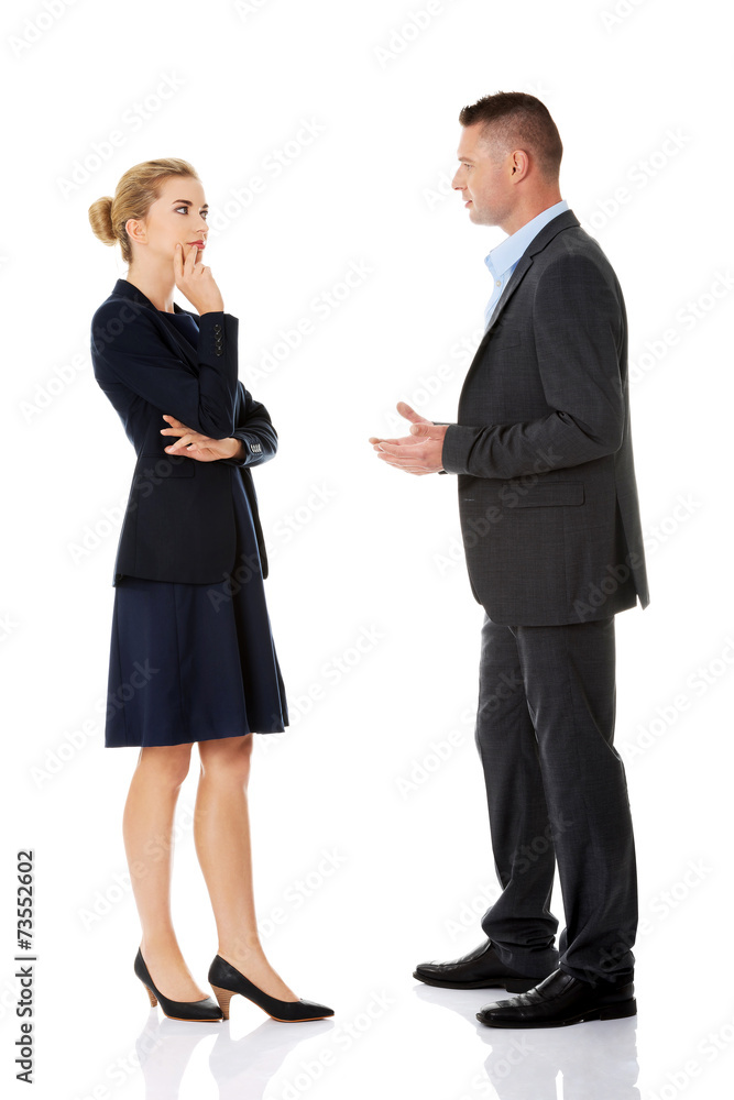 Professional conversation between businesspeople Professional conversation between businesspeople