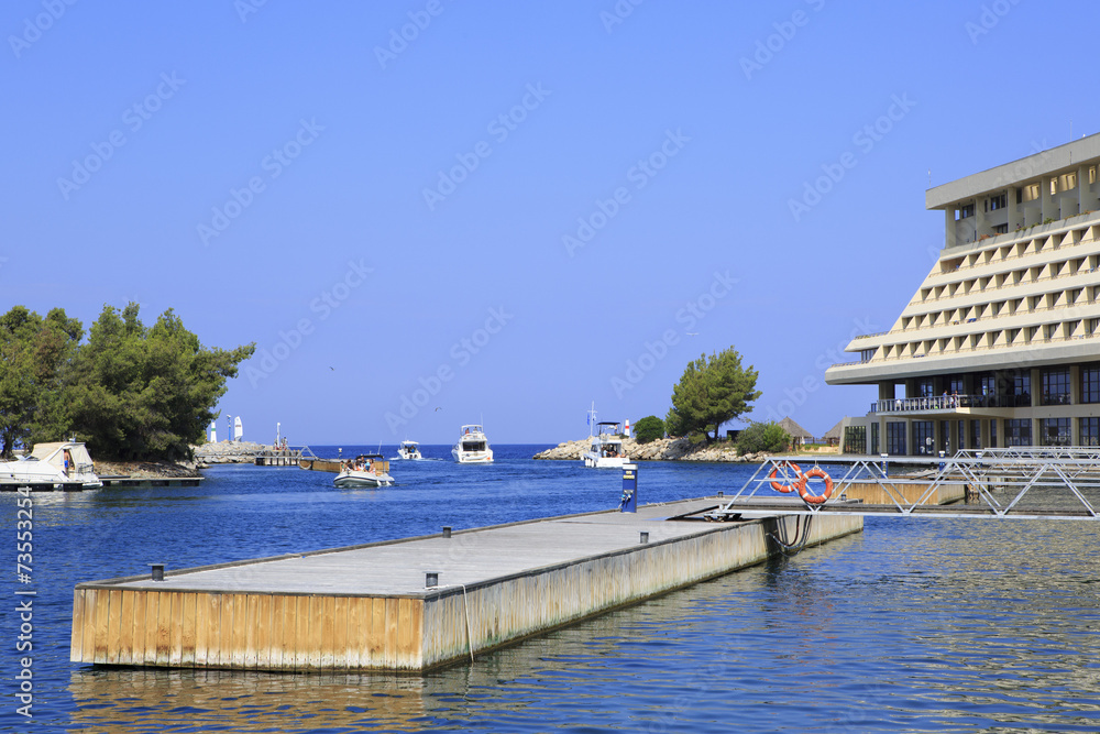 Marina for pleasure boats near Porto Carras Meliton.