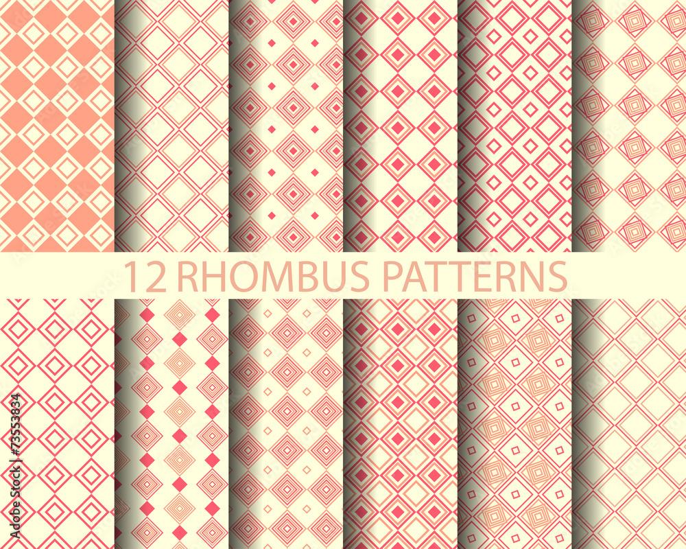 12 retro pink geometric rhombus pattern 2 12 retro pink geometric rhombus pattern 2