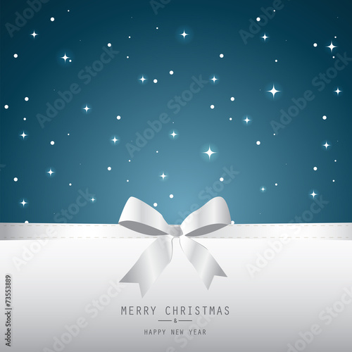xmas card, blue background