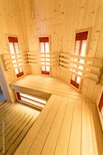 Vertical view of sauna