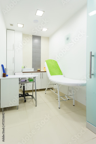 Interior of modern healthy beauty spa salon. Treatment room.