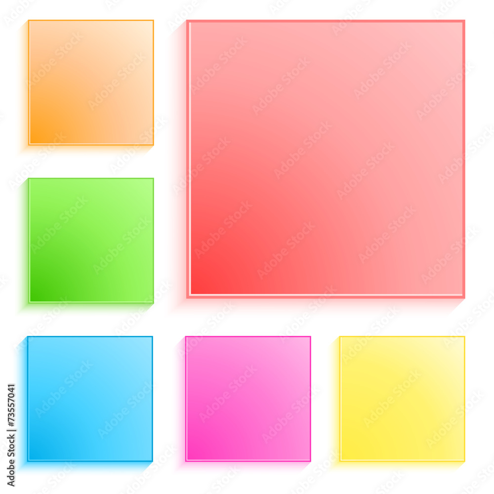 set-of-colored-square-banner-templates-effect-frosted-glass