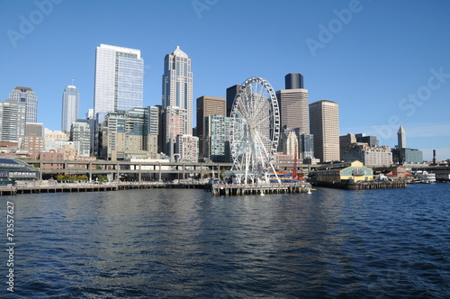 Skyline von Seattle mit Riesenrad