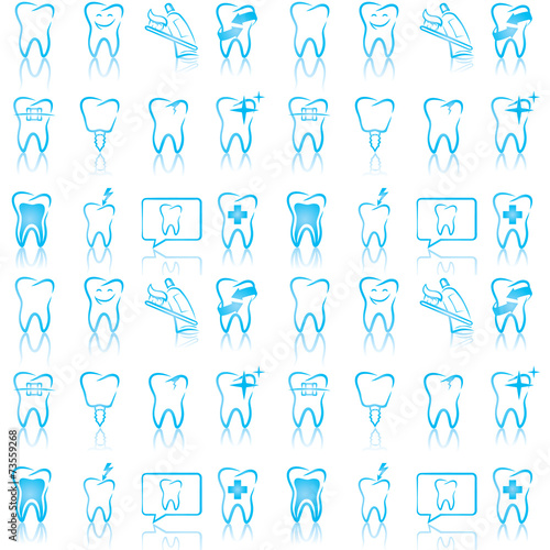 Smiling dental icons