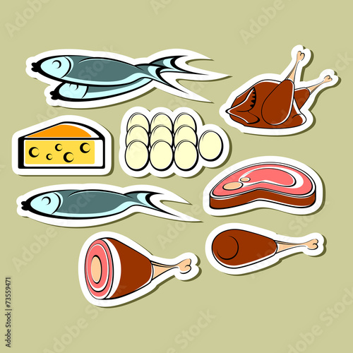 Set of food