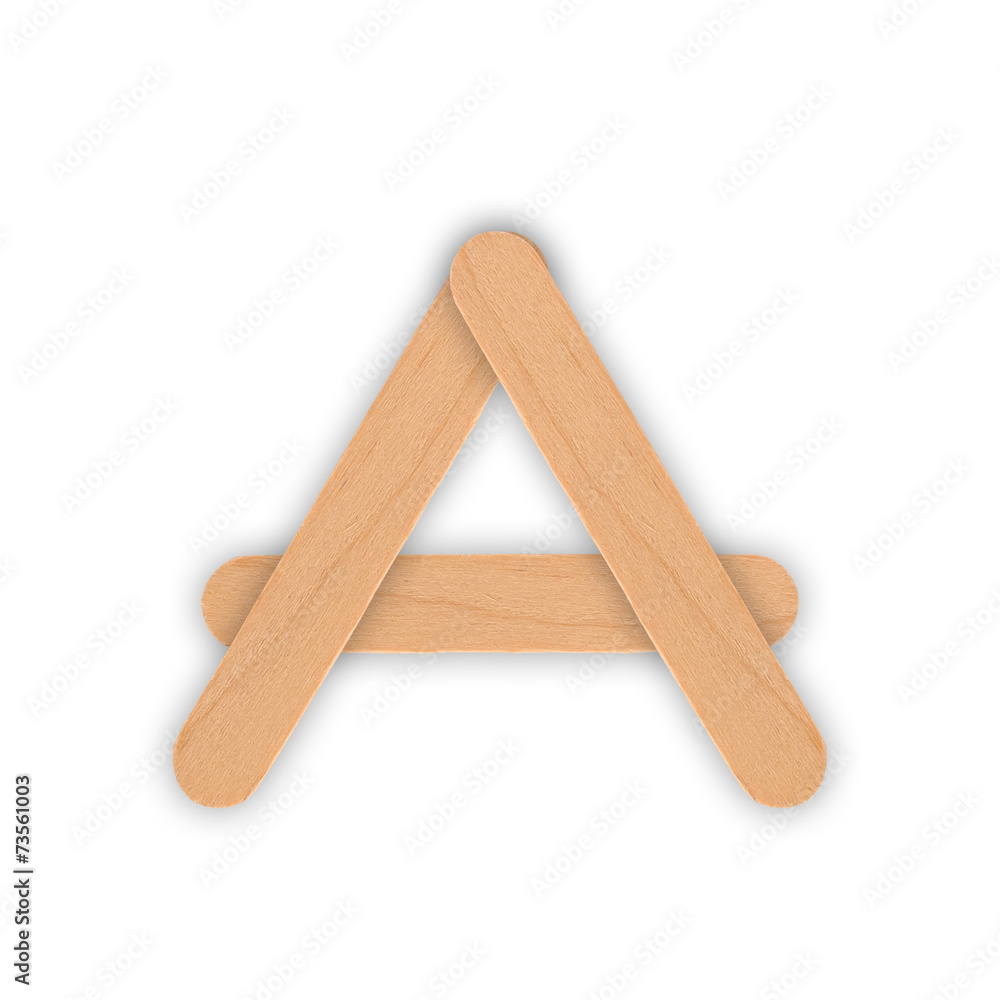 wood ice-cream stick isolated on white background wood ice-cream stick isolated on white background