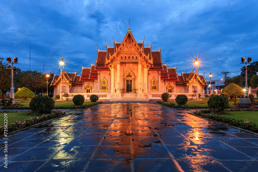Traditional Thai architecture, Wat Benjamaborphit or Marble Temp