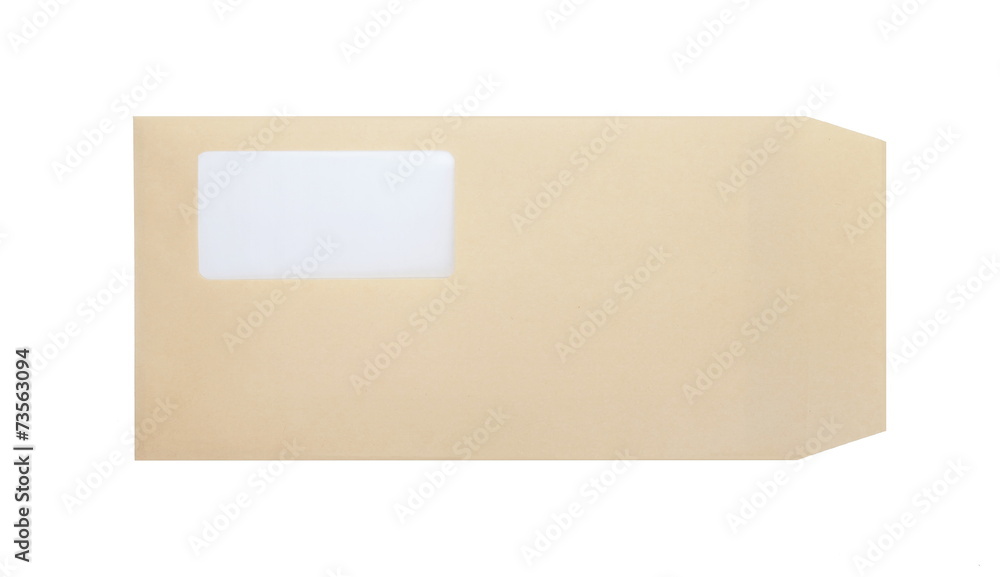 Brown paper envelope with blank space for address Brown paper envelope with blank space for address