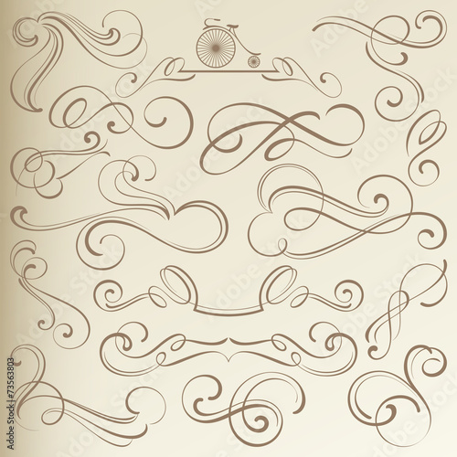 Vintage Curlicues, Dividers and Vignettes