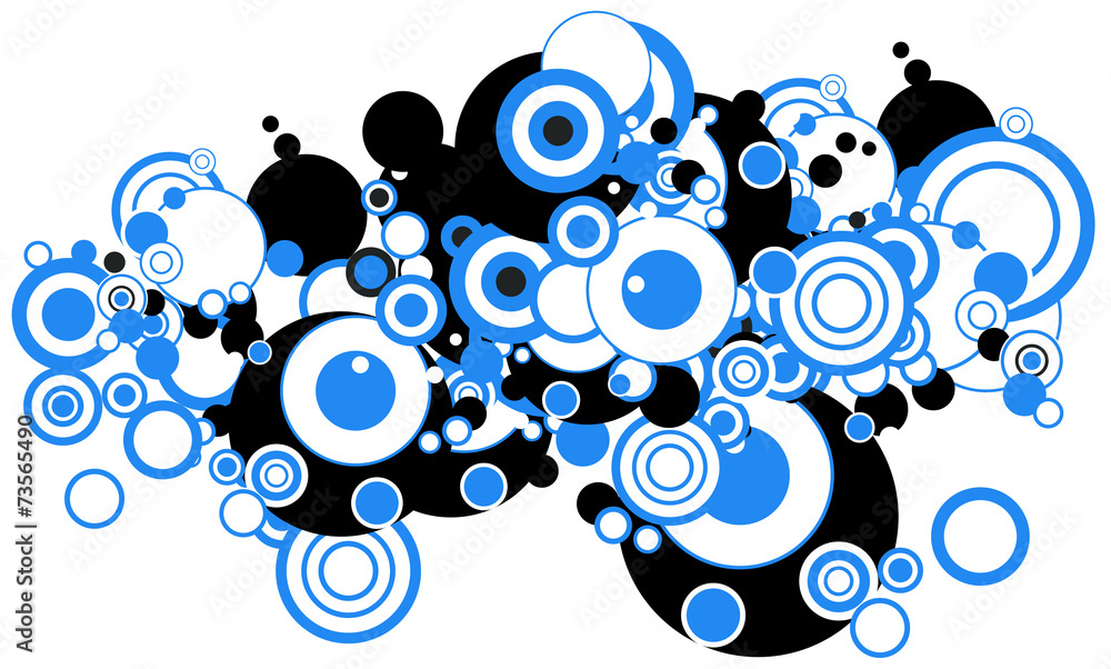 Abstract blue circles illustration