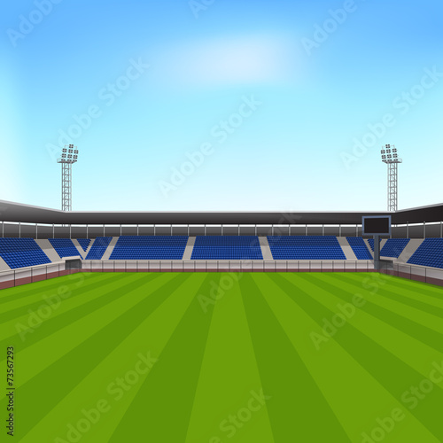 sports stadium with seating for spectators