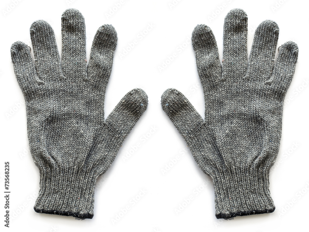 Textile glove isolated on white background Textile glove isolated on white background