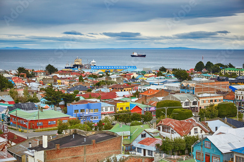 Punta Arenas with Magellan Strait in Patagonia photo