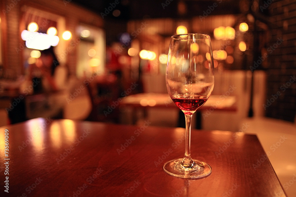 glass with red wine, tasting, restaurant glass with red wine, tasting, restaurant