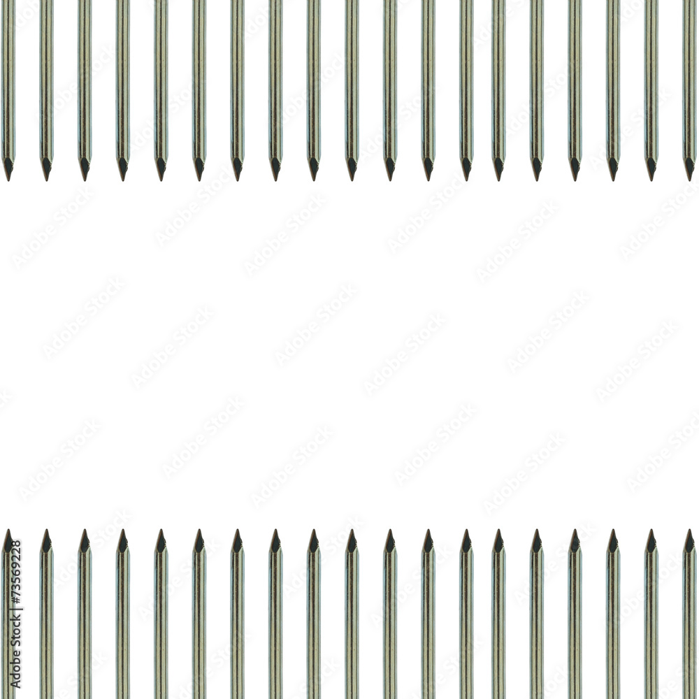 metal nails isolated on white background metal nails isolated on white background