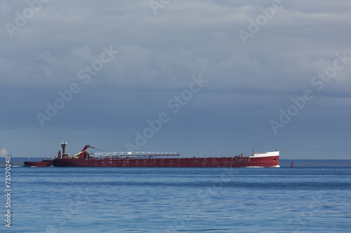 Canvas-taulu Ship On Lake Huron