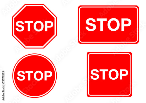 stop sign circle square regtangle octagon isolated