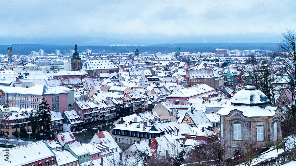 Naklejka premium Bamberg Winter city