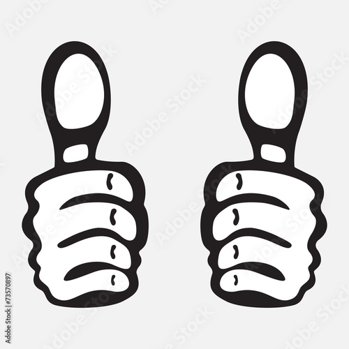 Vector hand showing thumbs up