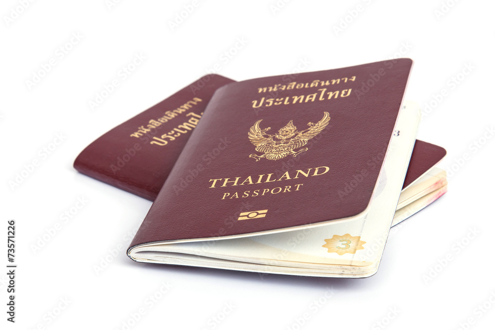 Thailand Passport isolated on white background Thailand Passport isolated on white background
