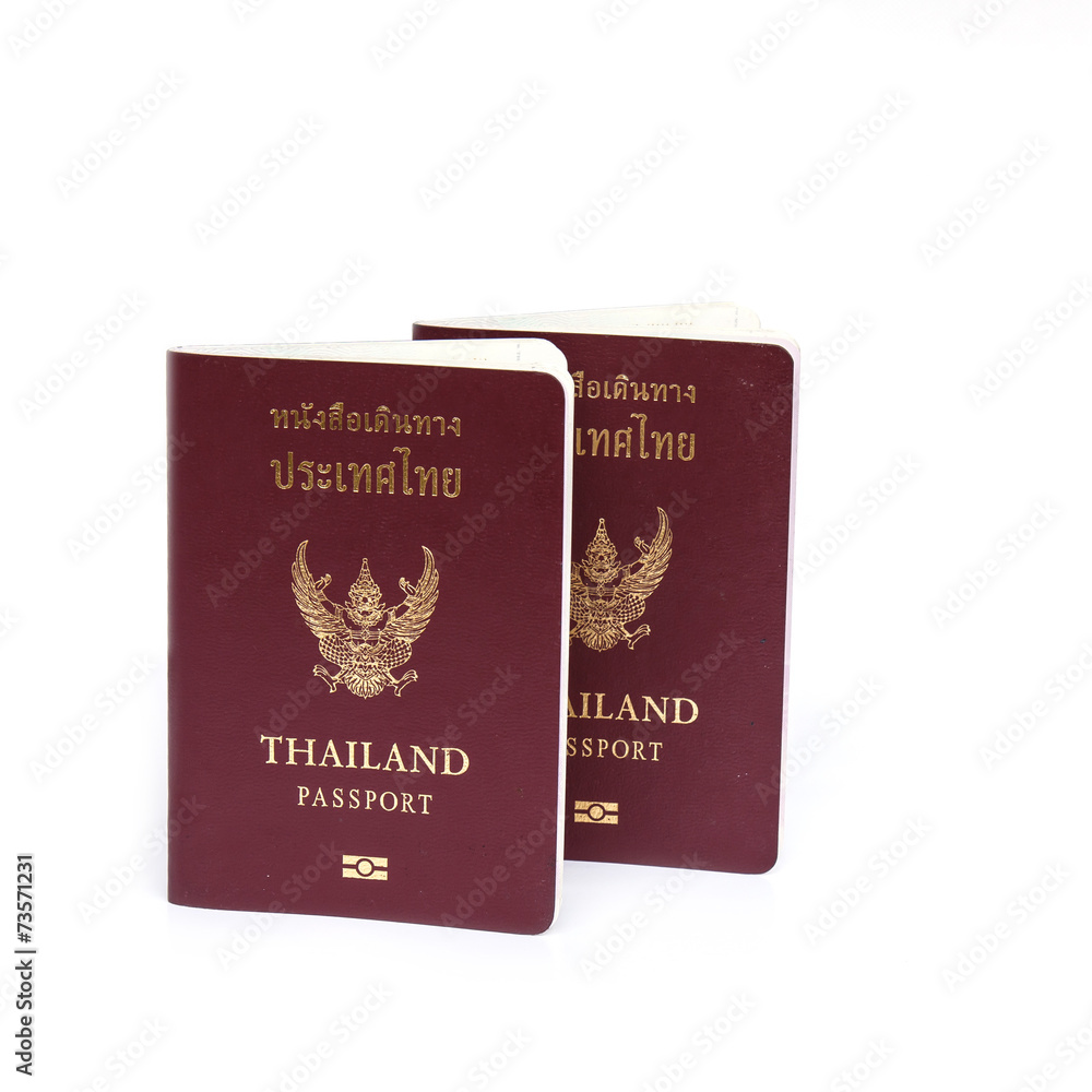 Thailand Passport isolated on white background Thailand Passport isolated on white background