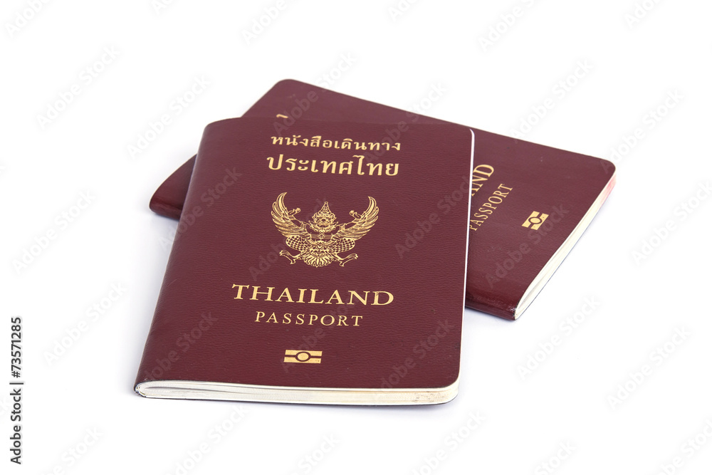 Thailand Passport isolated on white background Thailand Passport isolated on white background