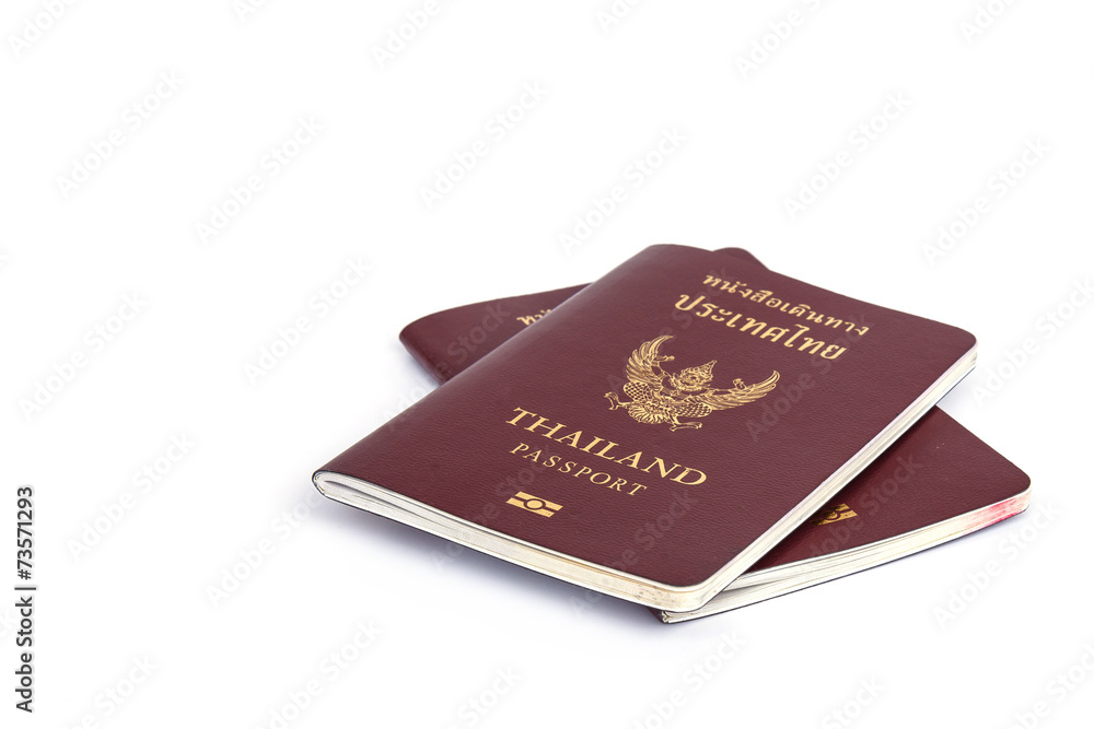 Thailand Passport isolated on white background Thailand Passport isolated on white background