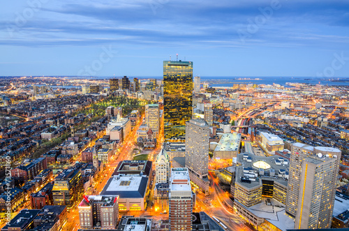Boston, Massachusetts Downtown Cityscape