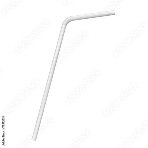 White drinking straw photo