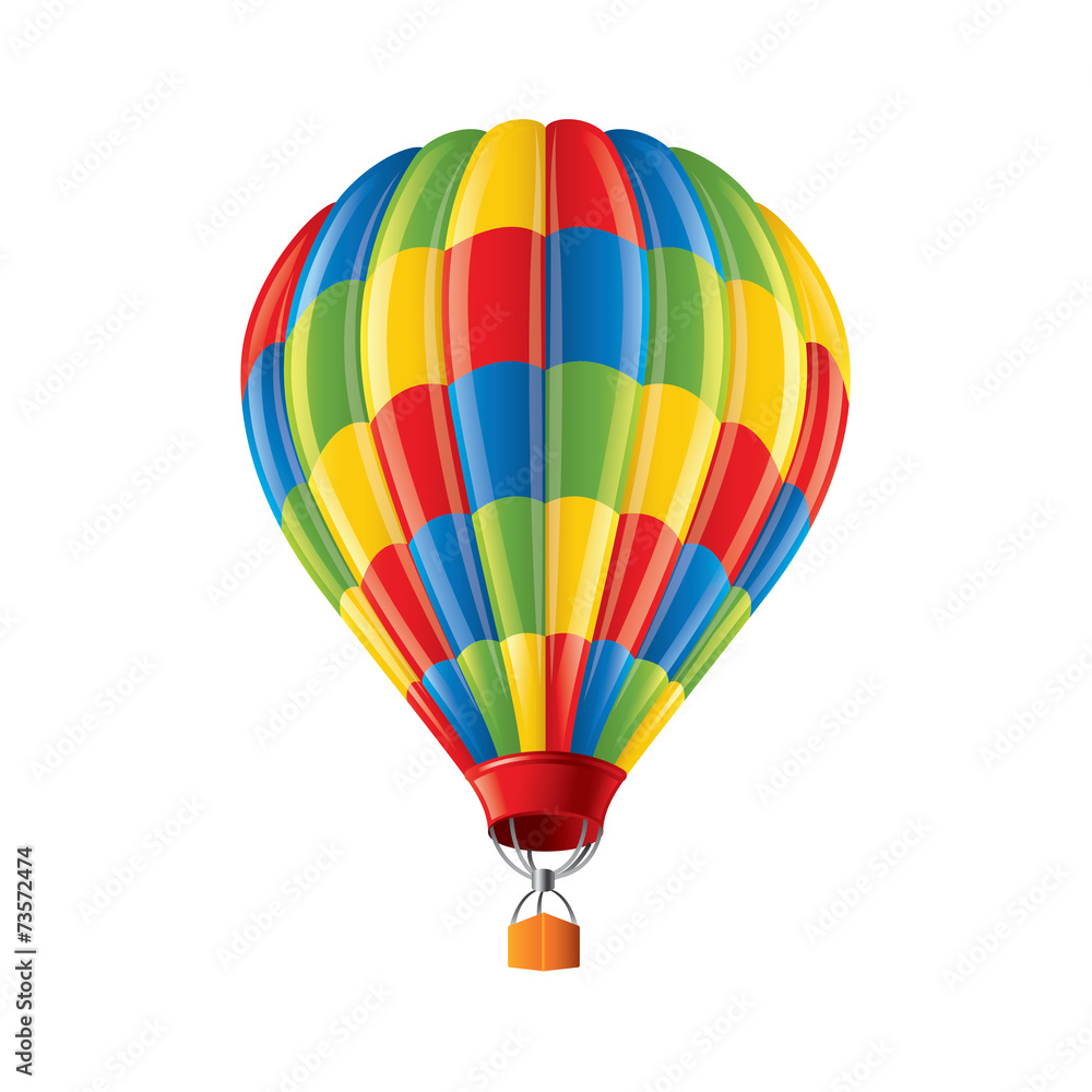 Fototapeta premium Colored balloon isolated on white vector