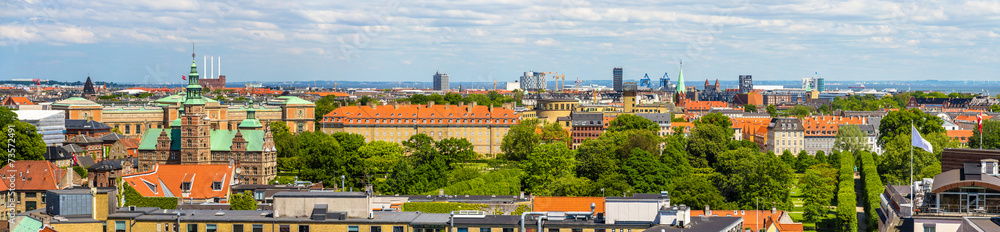Panorama of Copenhagen from The Round Tower