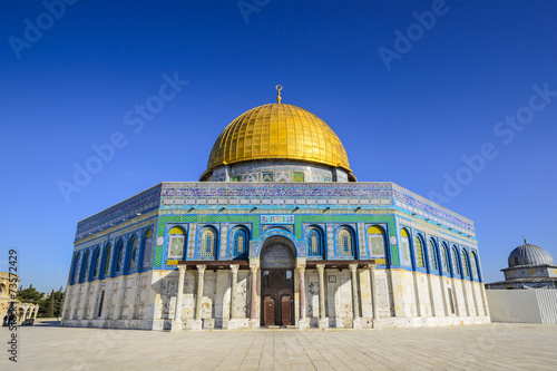 Dome of the Rock Islamic Shrine in Jerusalem