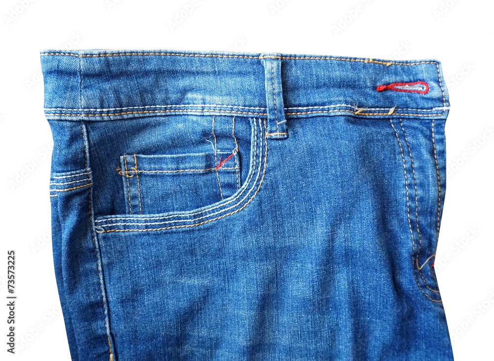 Blue Jeans Isolated on White