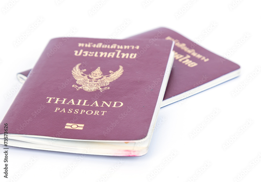 Thailand Passport isolated on white background Thailand Passport isolated on white background