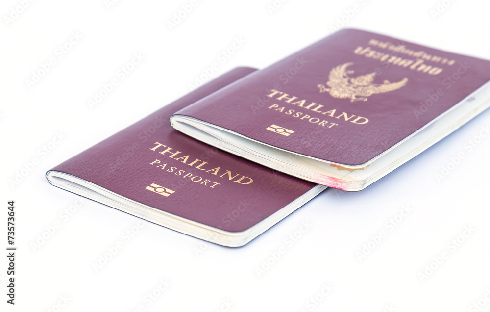 Thailand Passport isolated on white background Thailand Passport isolated on white background