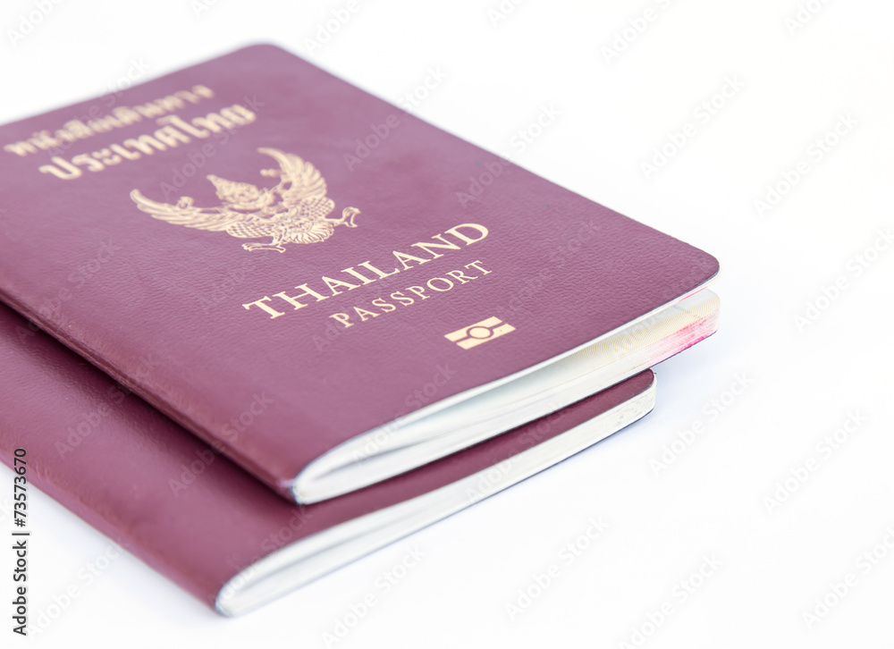 Thailand Passport isolated on white background Thailand Passport isolated on white background