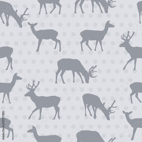 Seamless pattern with deer vector © Coffeechocolates