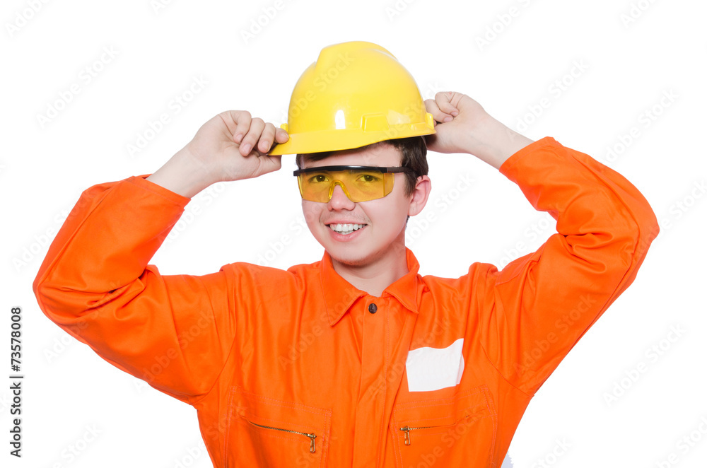 Industrial worker isolated on the white background Industrial worker isolated on the white background