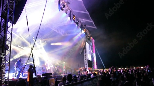 Crowds at open air rock festival