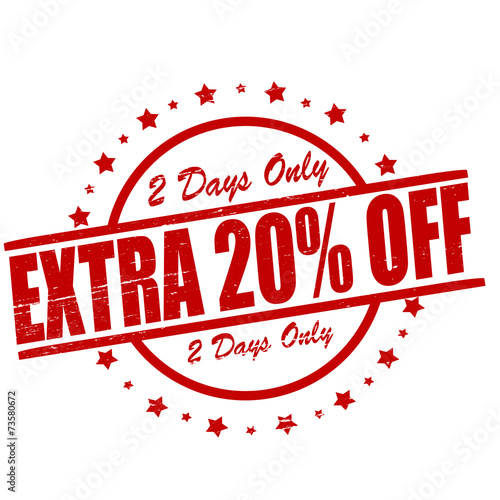 Extra twenty percent off