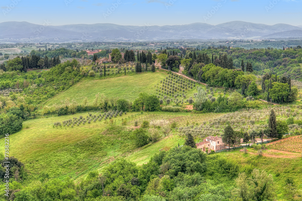 high dynamic range tuscany landscape italy high dynamic range tuscany landscape italy