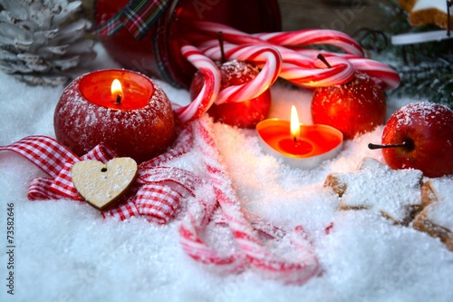 Weihnachtskarte Kerzen und ...
