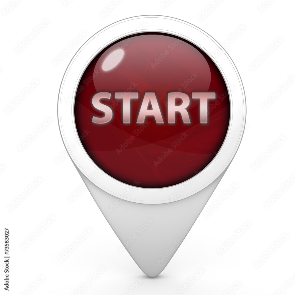 start pointer icon on white background