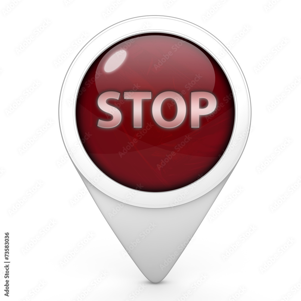 stop pointer icon on white background stop pointer icon on white background