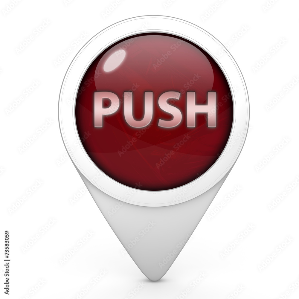 push pointer icon on white background push pointer icon on white background