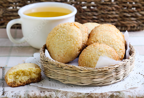 Εκτύπωση καμβά Coconut and cornmeal biscuits